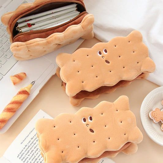 Cookie Sandwich Soft Plush Pencil Case