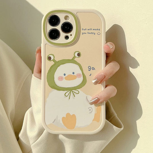 Cute Cartoon Fat Duck Silicone iPhone Case