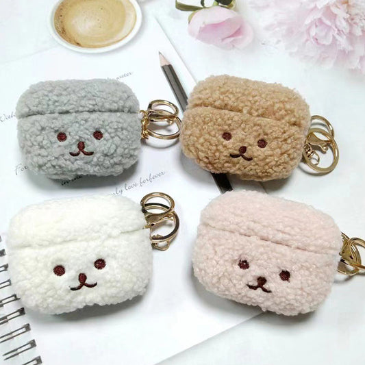 Cute Fluffy Bear Airpods Cases