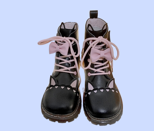 Cute Kitten Lolita Martin Boots