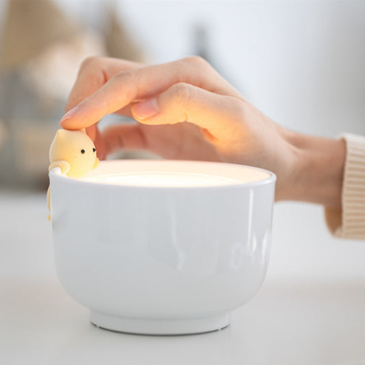 Cute LED Teacup Cat alarm clock light
