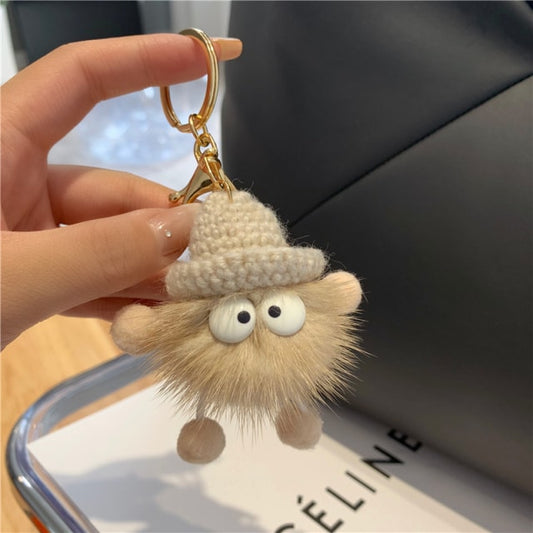 Fuzzy Elfin Ball Bag Keychain