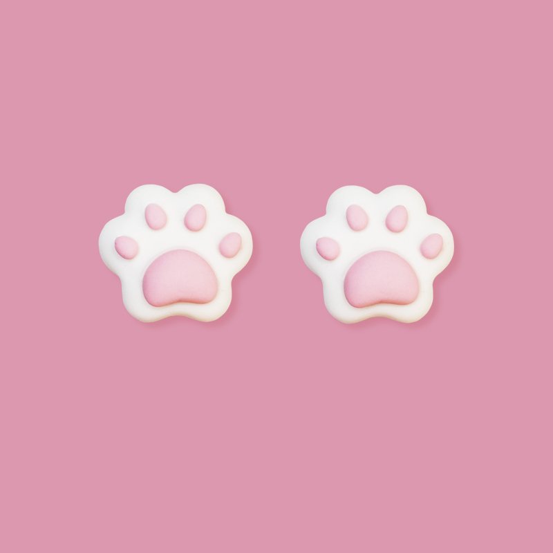 Cute Original Pink Cat Claw Stud Earrings