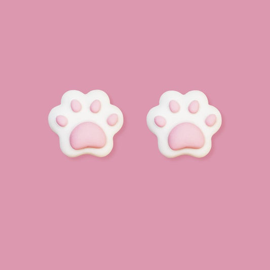 Cute Original Pink Cat Claw Stud Earrings