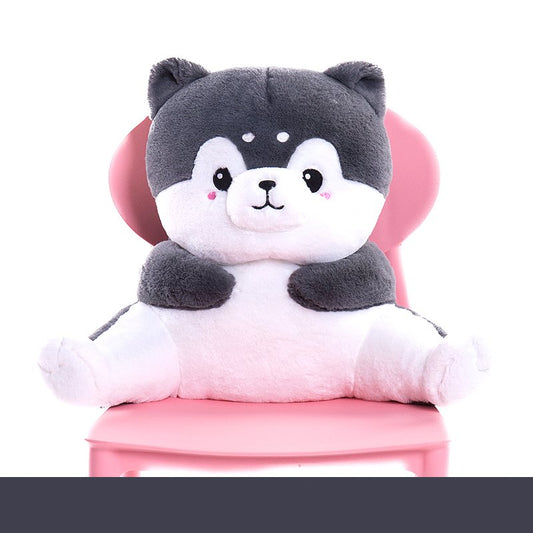 Cute Plush Husky Chair Backrest