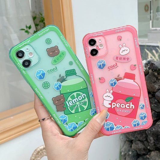 Cute Cartoon Bear Lemon iPhone Cases