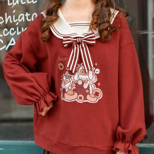 Kawaii Merry Bear Crewneck