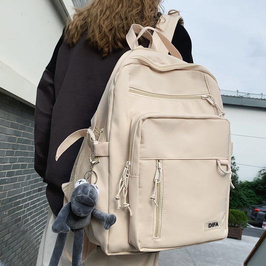 Aesthetic College Multi-Pocket Backpack