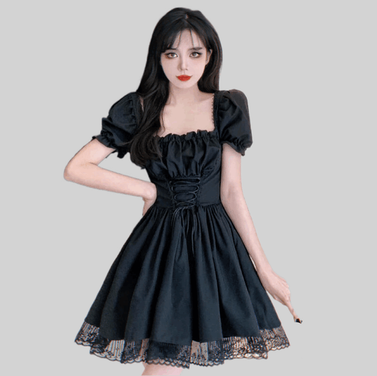 Dark Lolita Goth Mini Dress