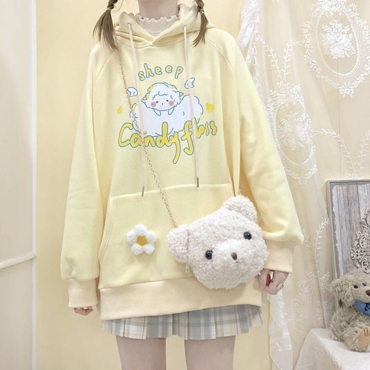 Kawaii E Girl Print Hoodie