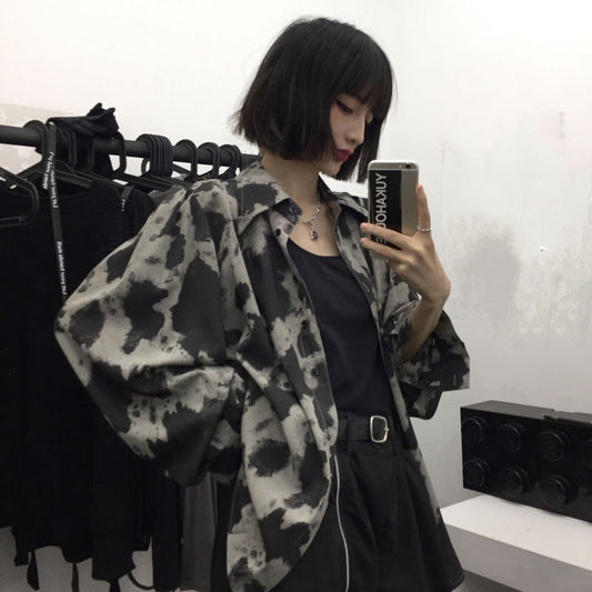 Gothic Tie-Dye Vintage Shirt