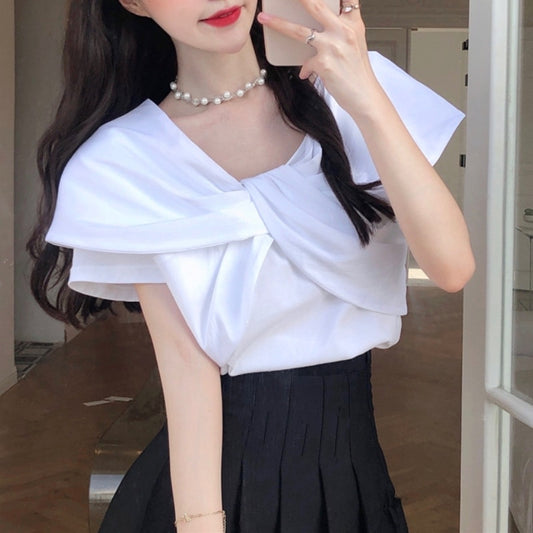 Summer Korean Style Sweet White Tshirts