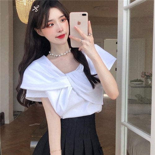 Summer Korean Style Sweet White Tshirts