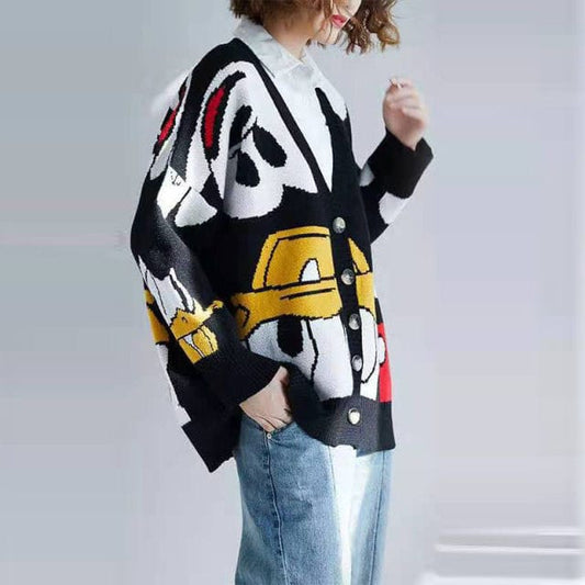Kawaii Mickey Cardigan Knitted Sweater
