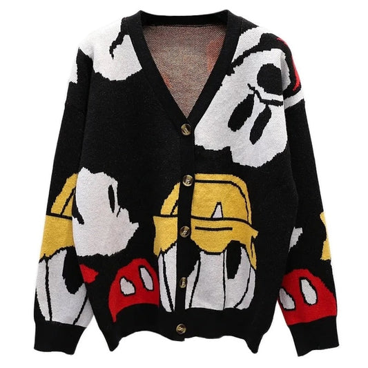 Kawaii Mickey Cardigan Knitted Sweater