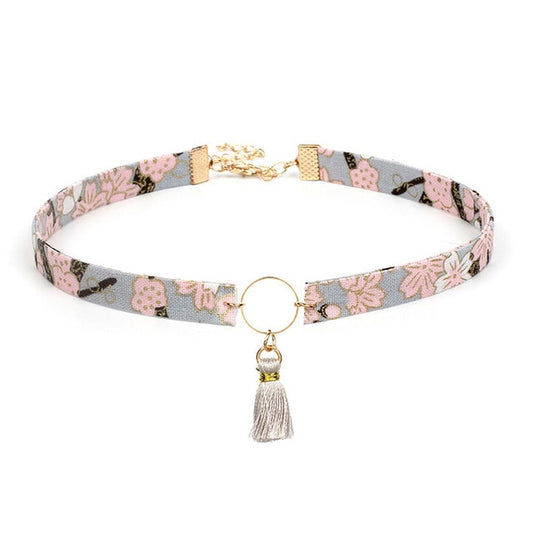 Lucky Sakura Flower Choker