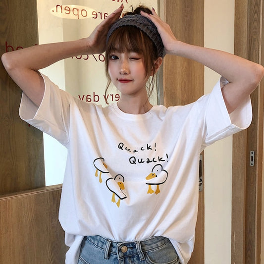 Kawaii Cartoon Duck T-Shirts