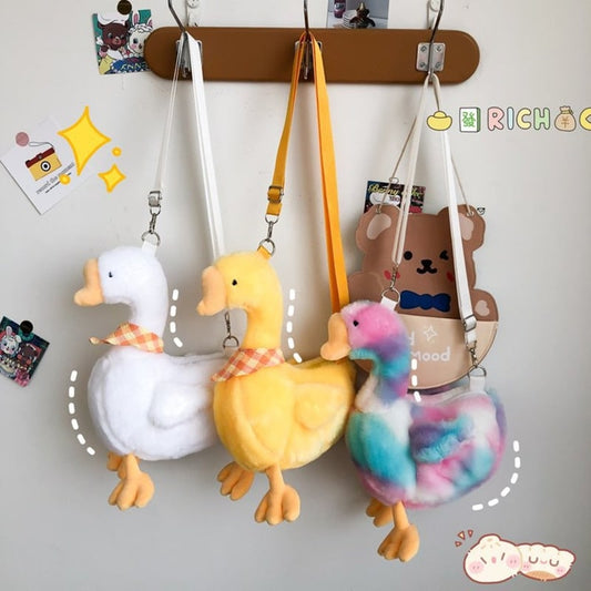 Kawaii Plush Duck Handbags