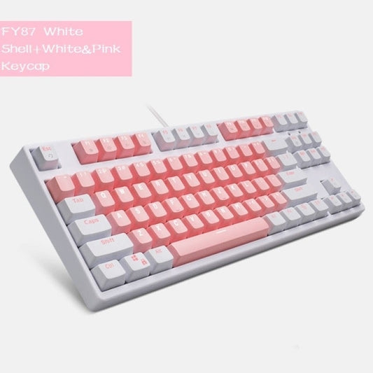 Kawaii Classic Pink Mechanical Keyboard USB Wired