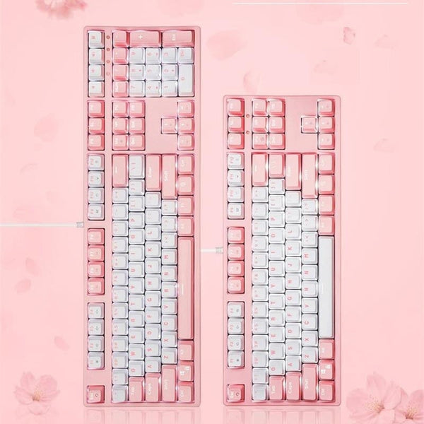 Kawaii Classic Pink Mechanical Keyboard USB Wired