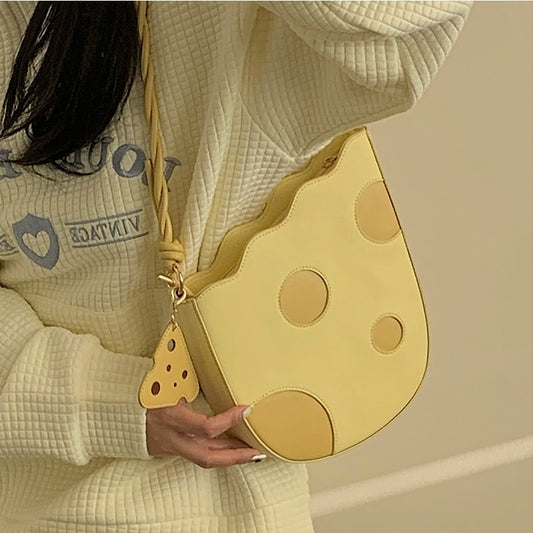 Creamy Yellow Cheese Shoulder Bag