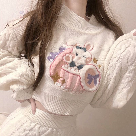 Kawaii Bunny Surprise Sweater / Skirt