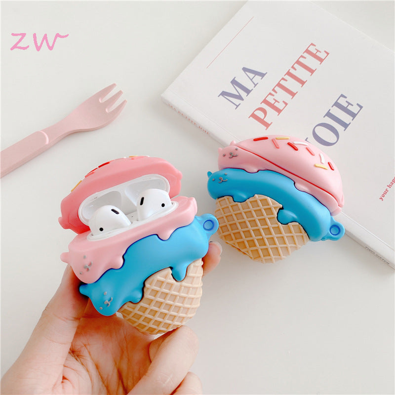 Kawaii Ice Cream Cone Airpods Case