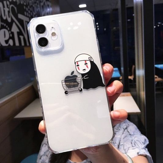Cartoon Anime Faceless Man iPhone Case