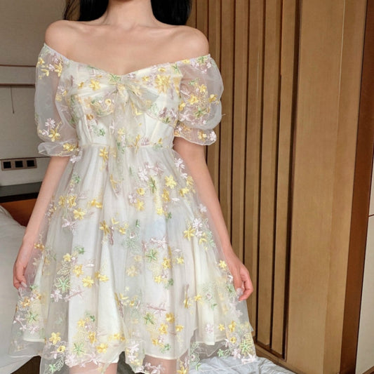 Kawaii French Floral Fairy Dress