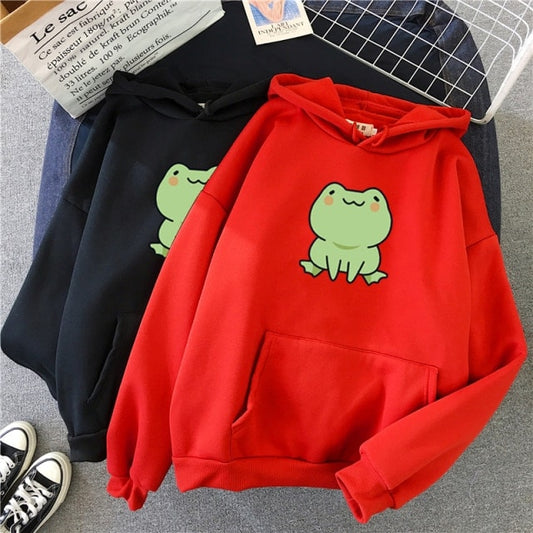 Harajuku Cartoon Frog Sweatshirt