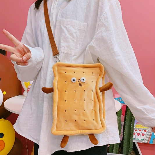 Kawaii Toast Crossbody Bag