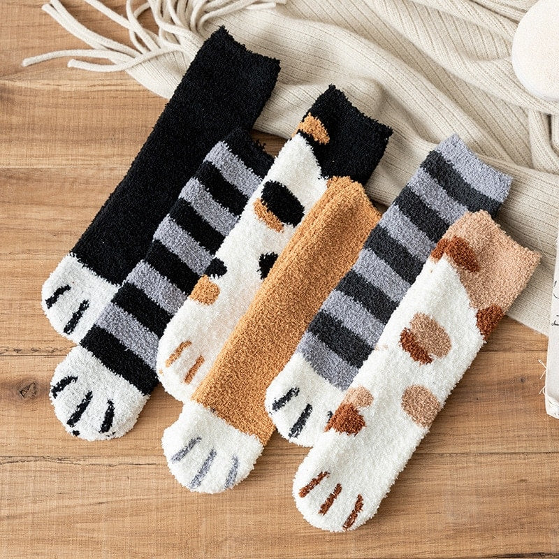 Cute Cat Paw Socks.