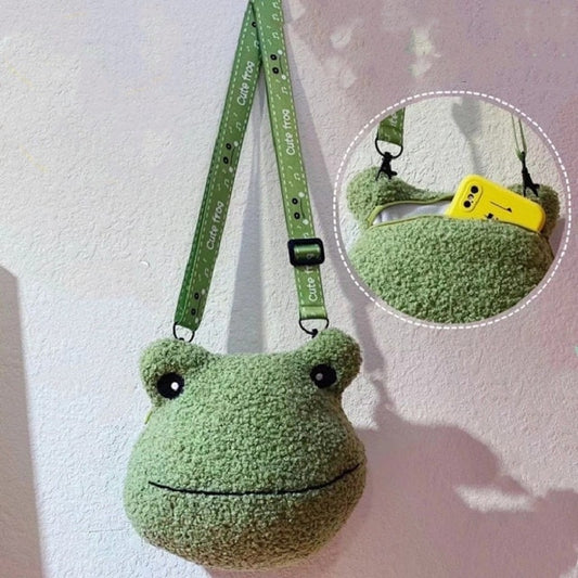 Kawaii Green Frog Shoulder Bag