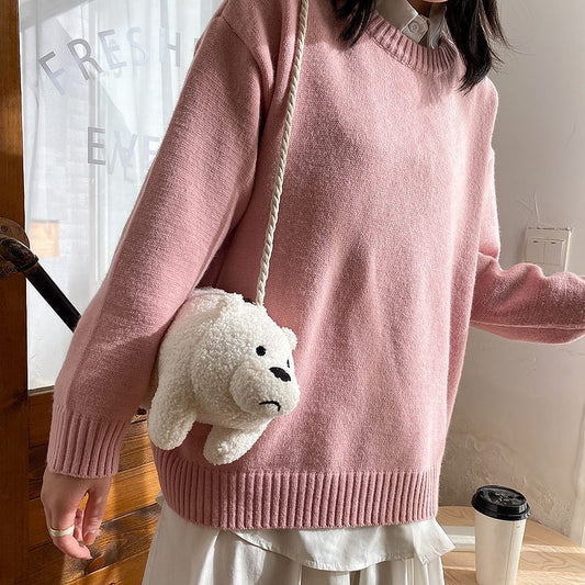 Kawaii Plush Teddy Bear Crossbody