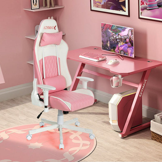 Kawaii Pink Adjustable Gaming Chair