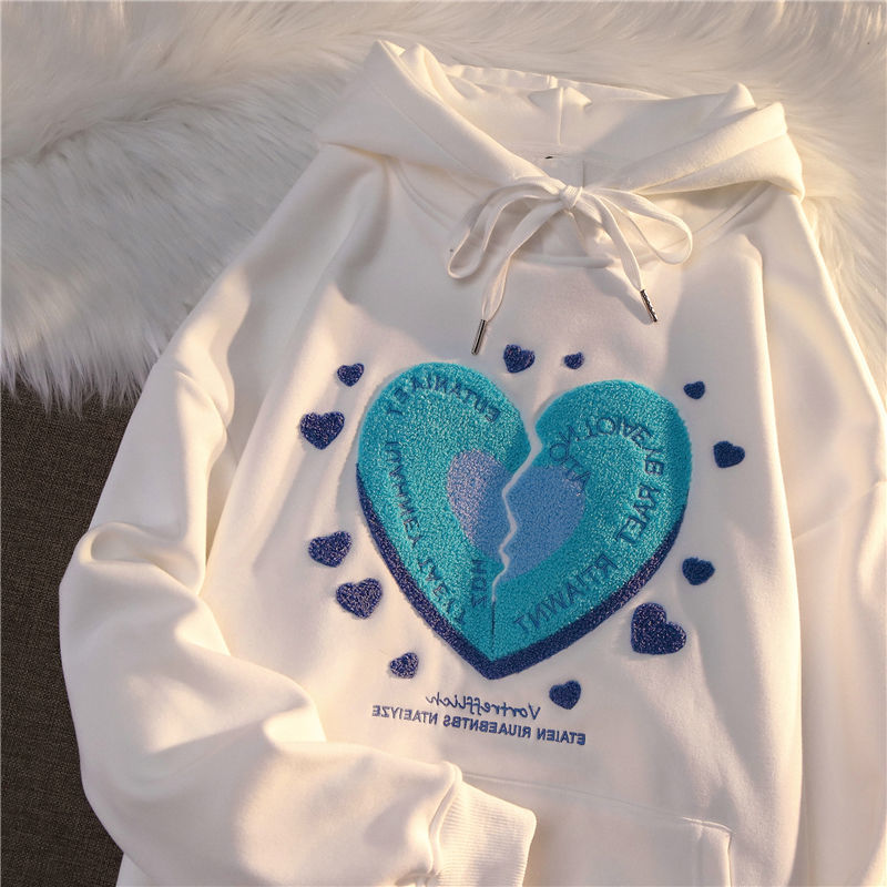 Kawaii Heart Print Hoodies.