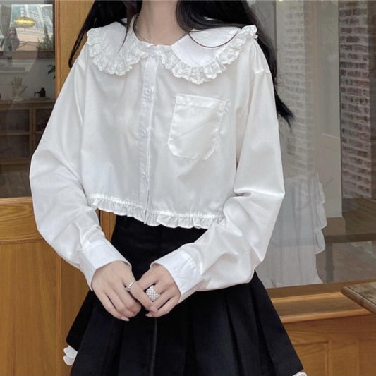 Kawaii Lolita Long Sleeve White Shirt