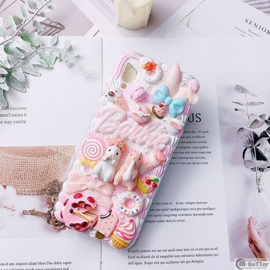 Cute 3D Rabbit Flower iPhone Case