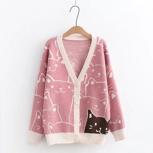 Harajuku Cute Cat Sweater