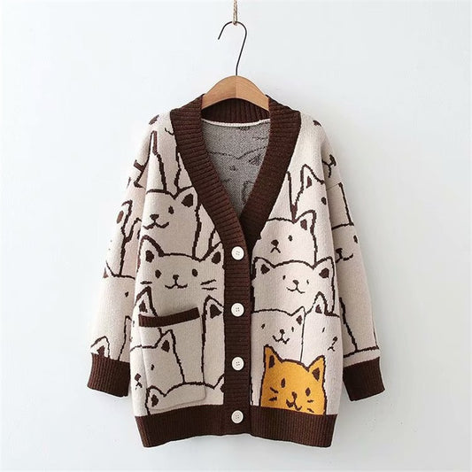 Harajuku Cute Cat Sweater