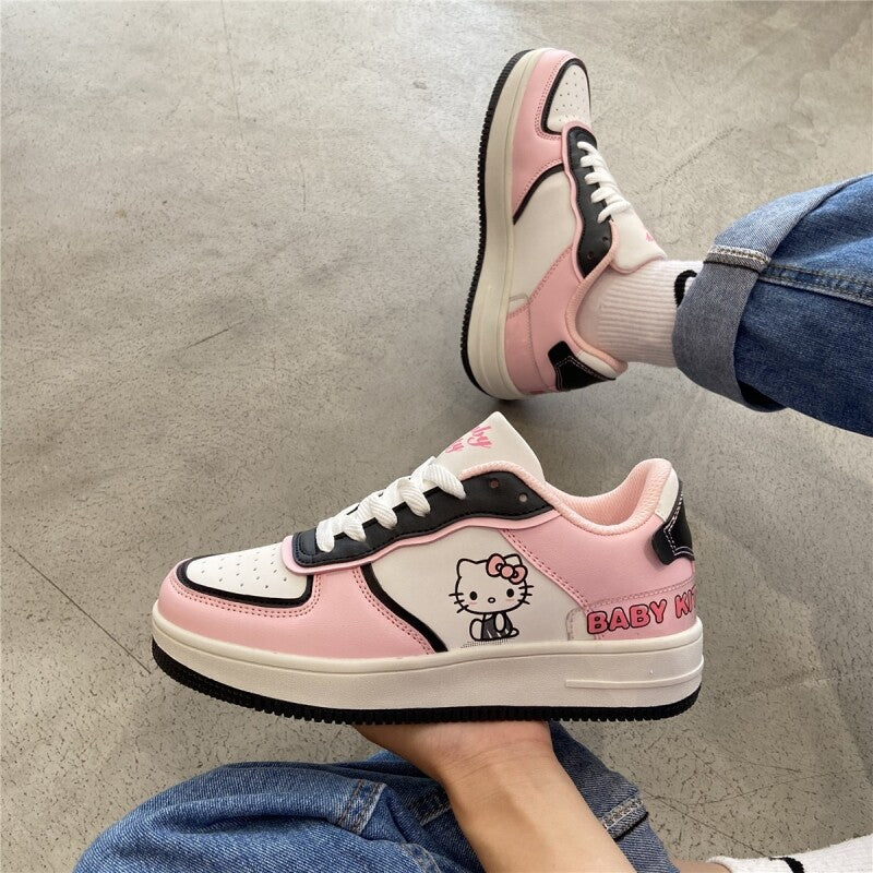 Harajuku Kawaii Fashion Pink Hello Kitty Sneakers