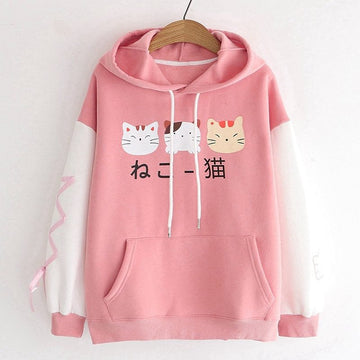 Tres Cat Kawaii Hoodie