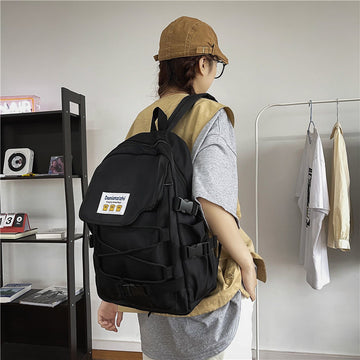 Harajuku Hip-hop Solid Color Backpack