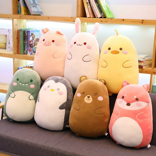 Squishy and Round Friendly Animals Plush Toys