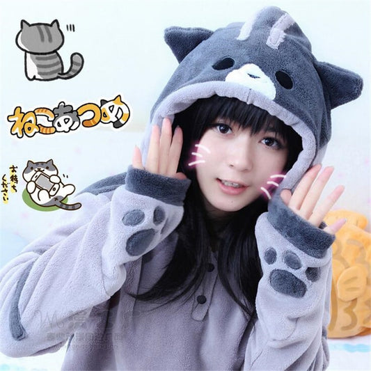 Kawaii Neko Atsume Hoodie