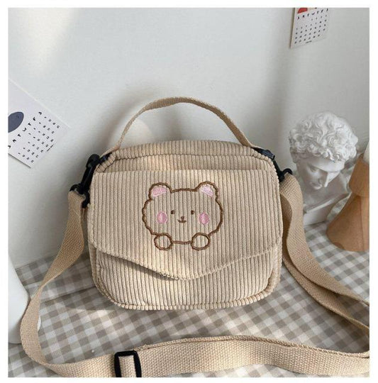 Cute Canvas Zipper Shoulder Bag