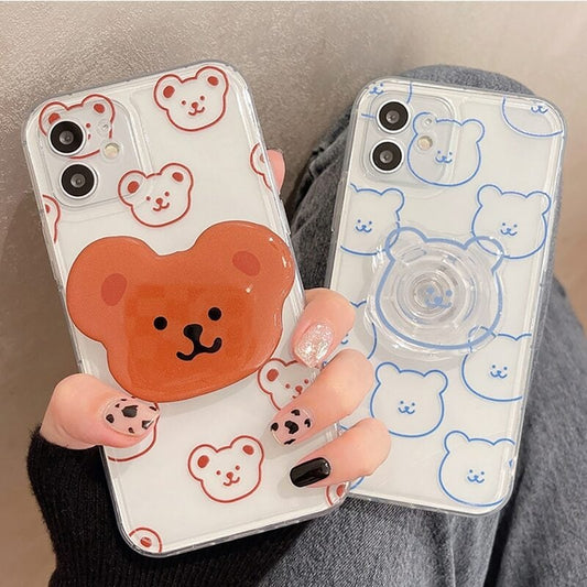 ins Cartoon Bear iPhone Case