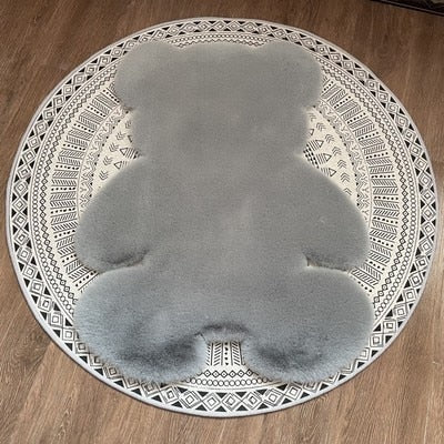 Kawaii Cartoon Bear Rug.