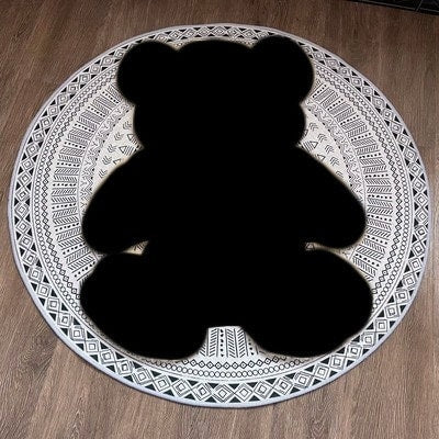 Kawaii Cartoon Bear Rug.