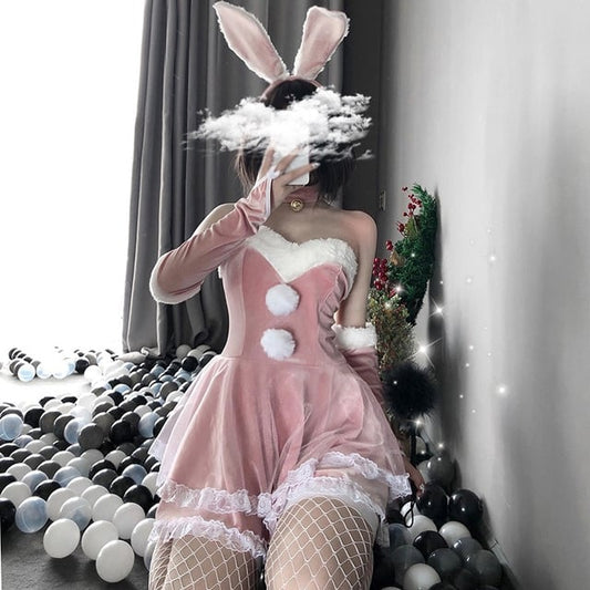 Kawaii Rabbit Cosplay Lace Dress